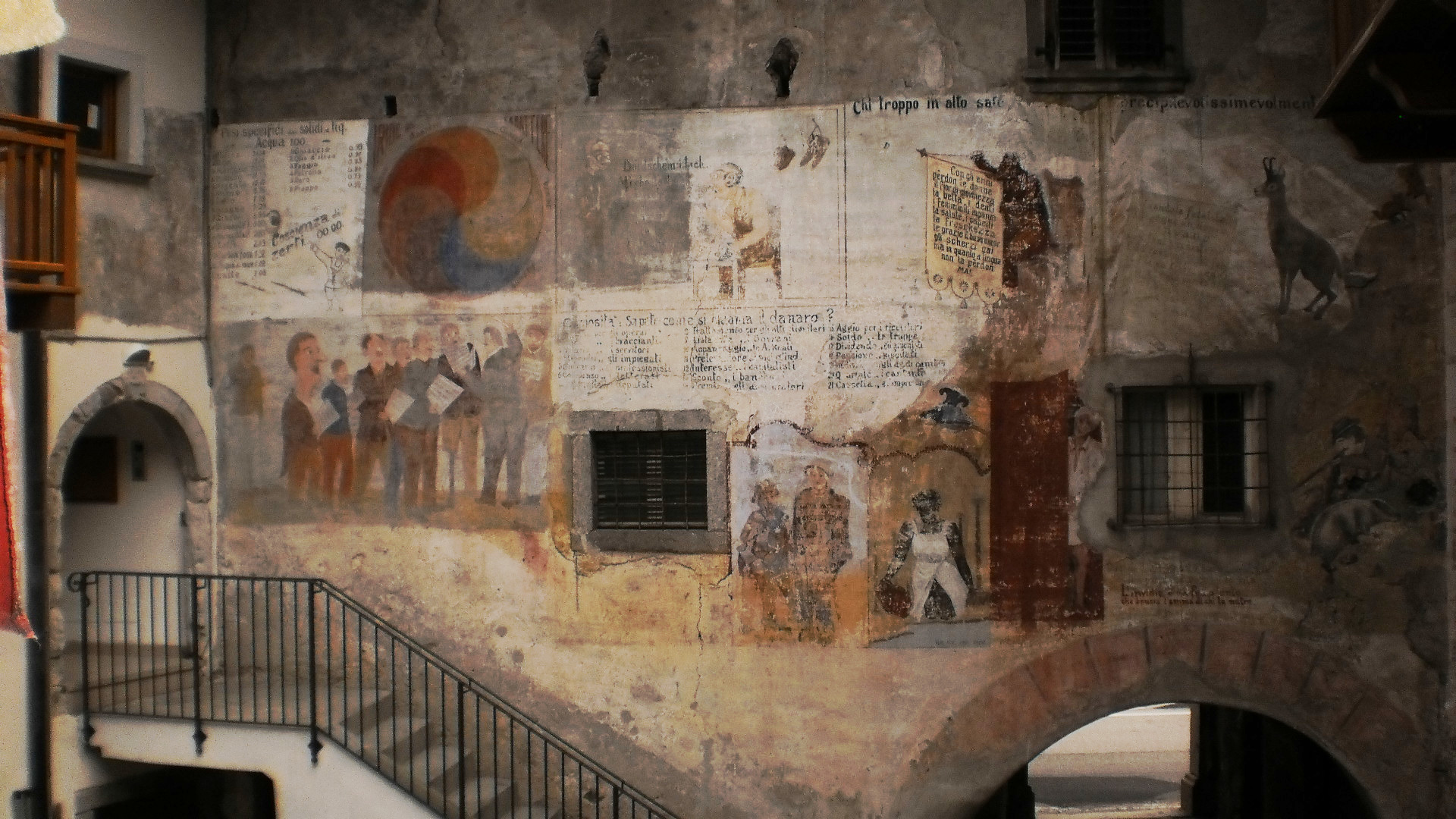 pittura e affreschi della cort del togno